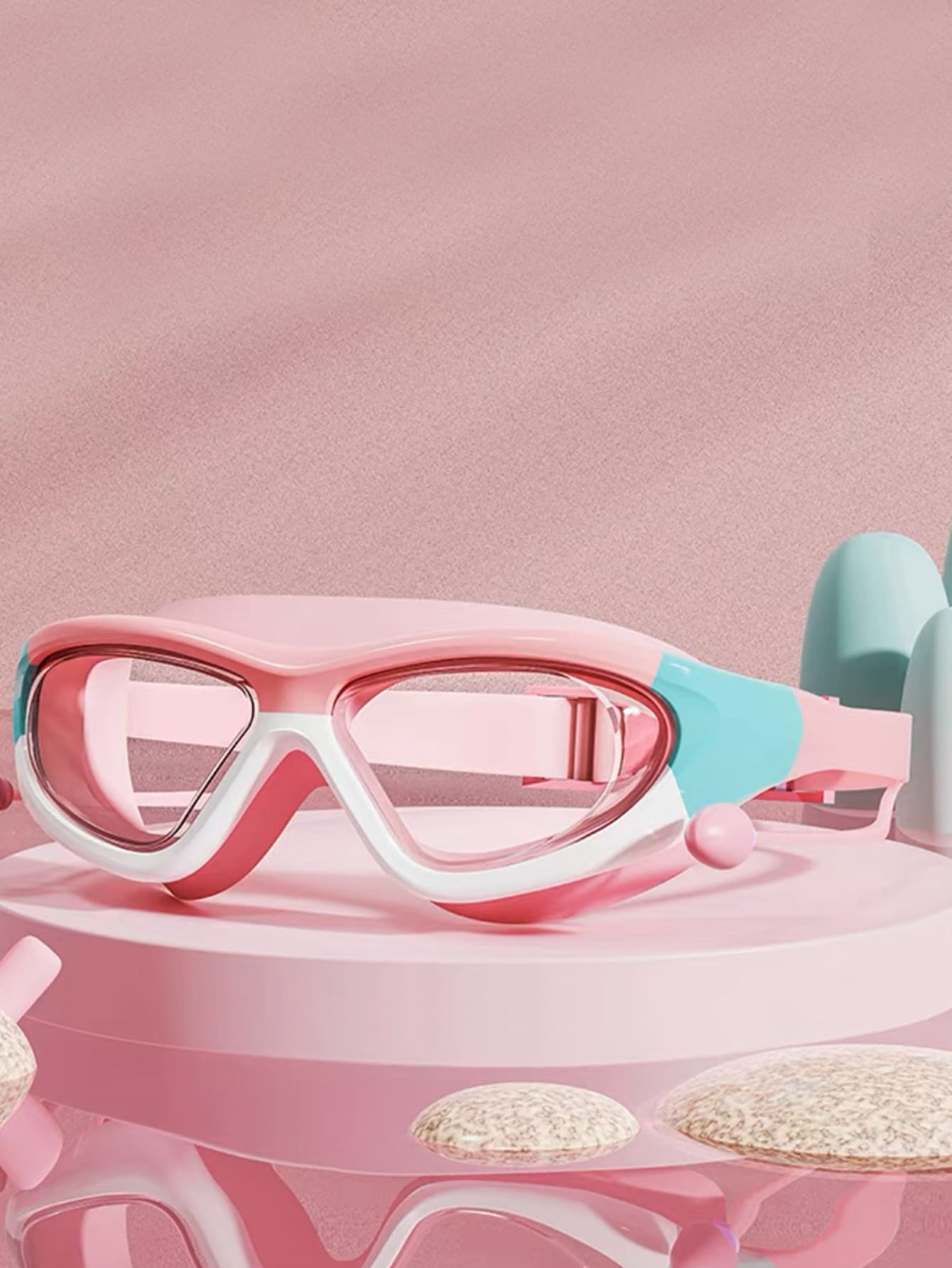 Swim Goggles Anti Fog Uv - Lunettes de natation à grande monture