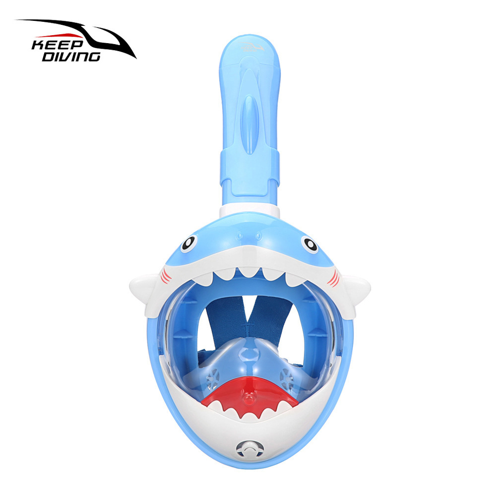 Snorkel Mask Full Face - Masque de plongée complet pour enfants,