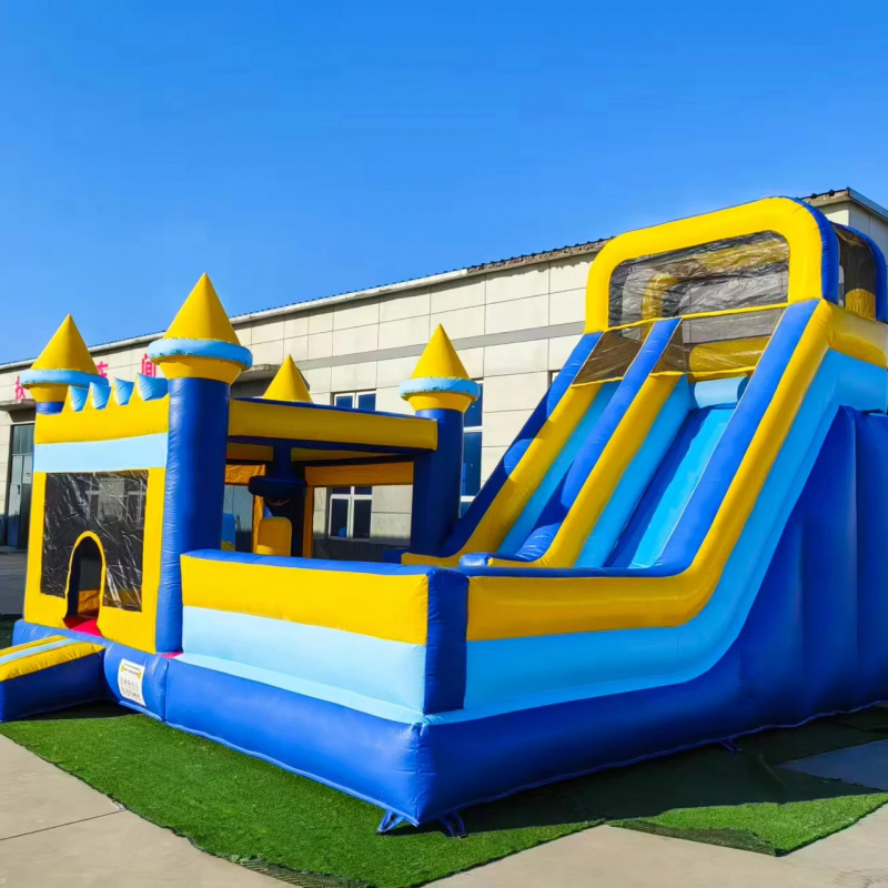 Water Slide Inflatable - Château Gonflable Commercial 4-en-1 avec Toboggan