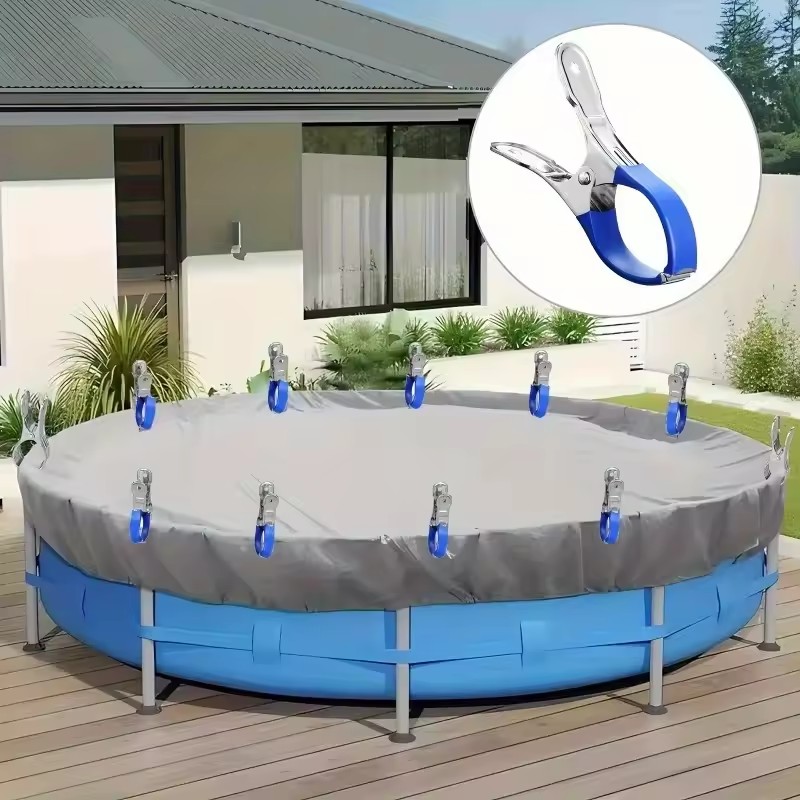 Pool Ladder Above Ground - 6 clips de couverture de piscine