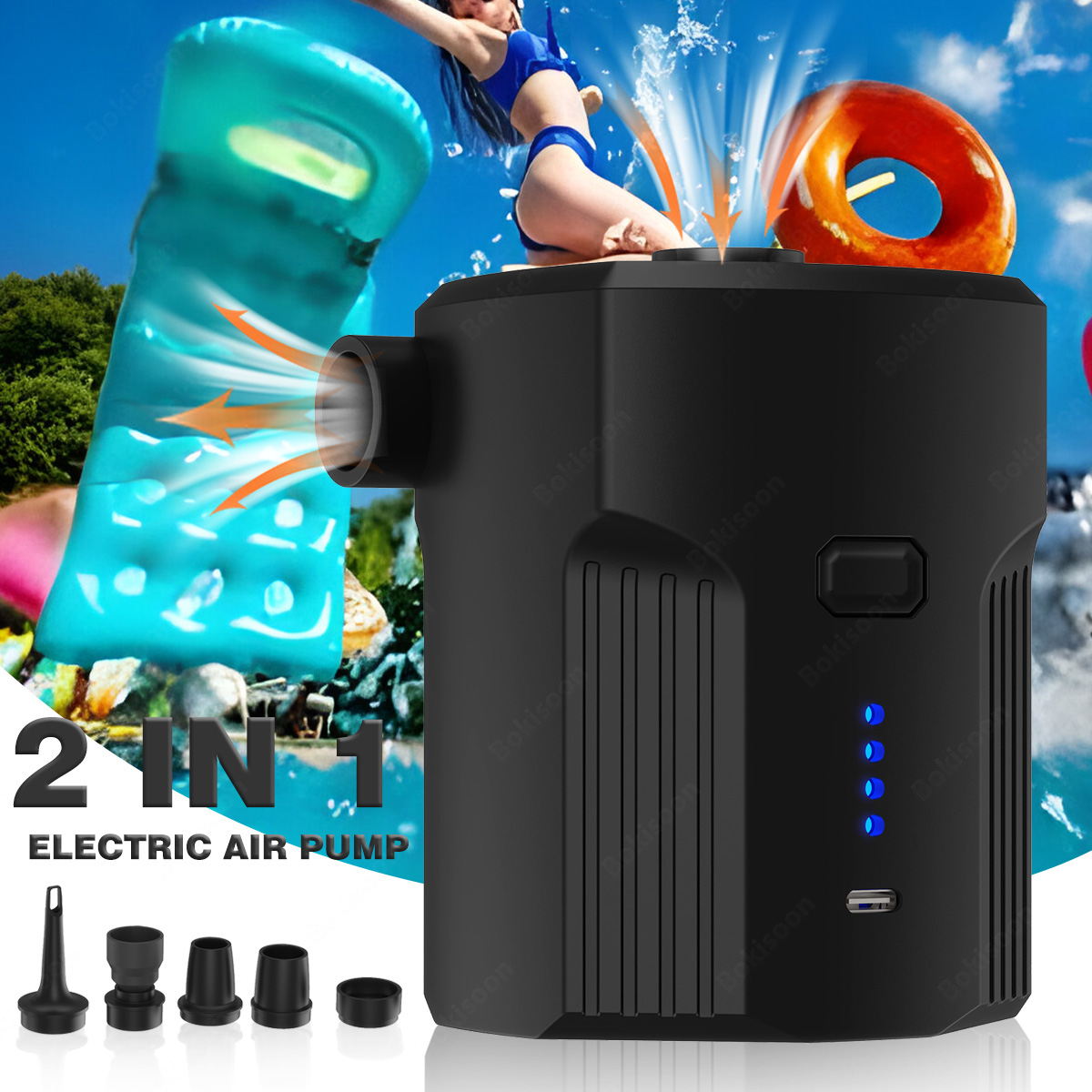 Pool Lounger Inflatable - Pompe à air électrique portable pour