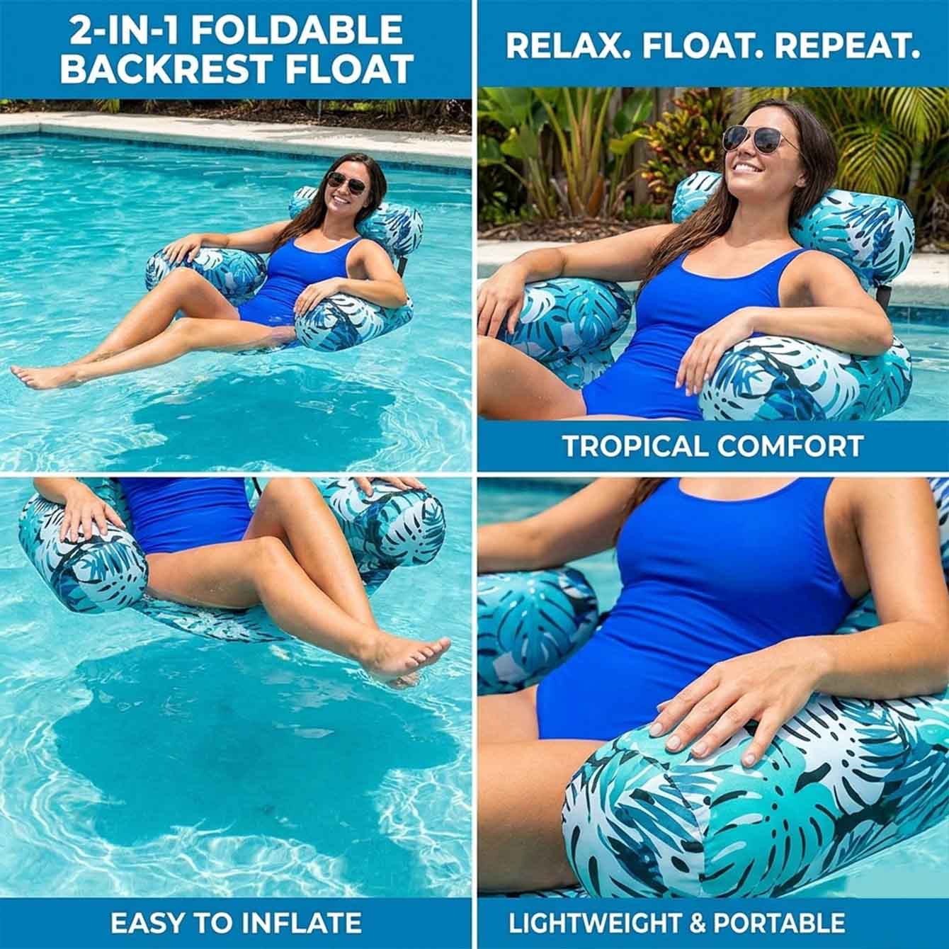 1 chaise flottante gonflable p - Pool Lounger Inflatable avis et prix