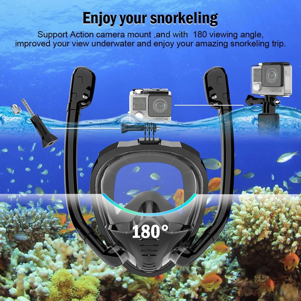 Masque de plongée intégral 180 - Snorkel Mask Full Face avis et prix