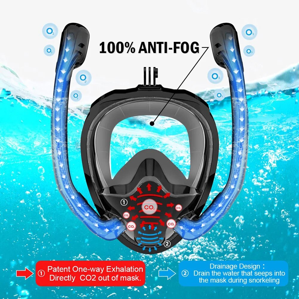Masque de plongée intégral 180 - Snorkel Mask Full Face avis et prix