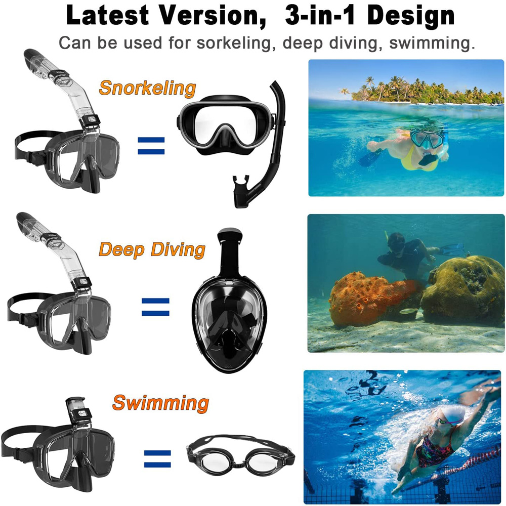 Masques de plongée pliables, e - Snorkel Mask Full Face avis et prix
