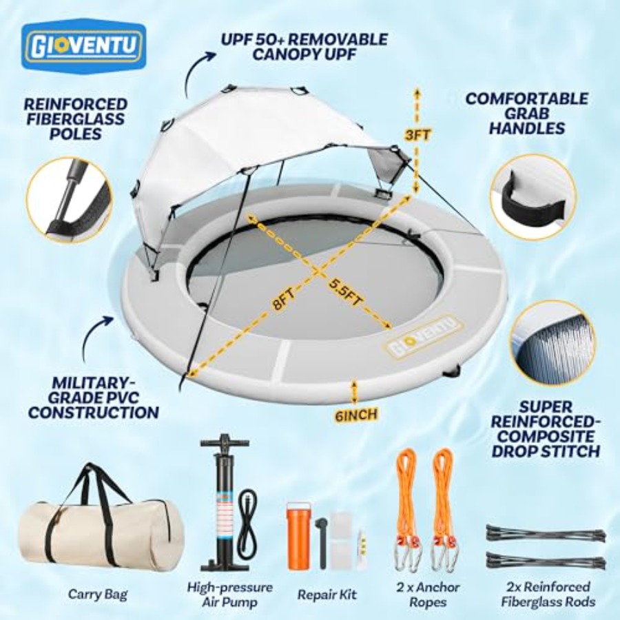 Hamac flottant gonflable de 8  - Pool Float Ring Inflatable avis et prix