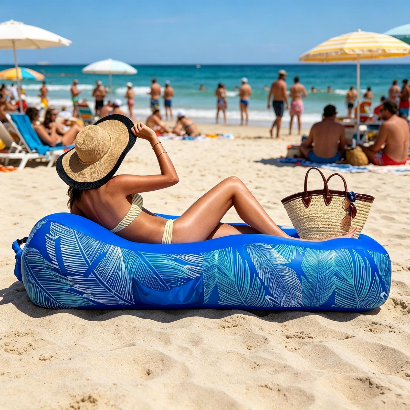 Chaise longue gonflable avec p - Pool Lounger Inflatable avis et prix