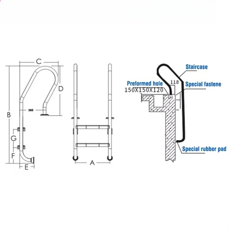 Échelle de piscine hors sol en - Pool Ladder Above Ground avis et prix