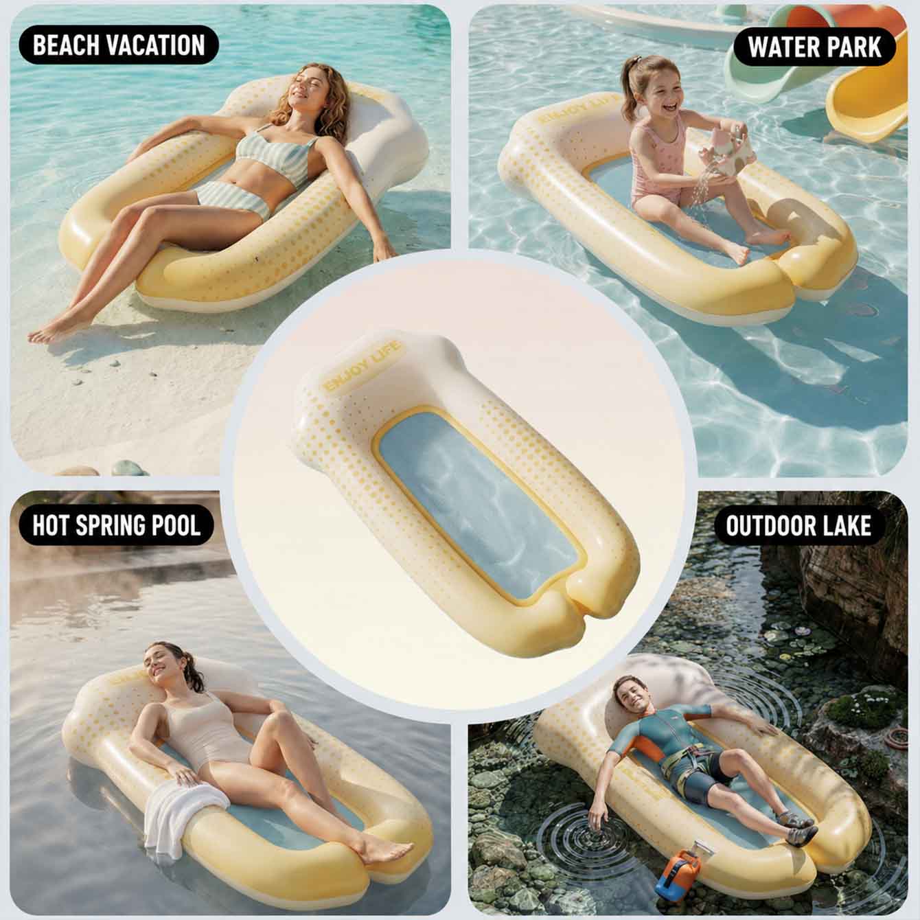 Hamac flottant gonflable pour  - Pool Lounger Inflatable avis et prix