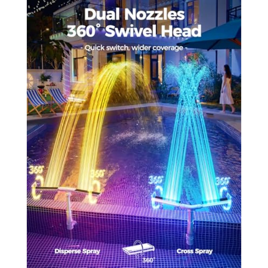 Fontaine solaire pour piscines - Pool Light Solar Rechargeable avis et prix