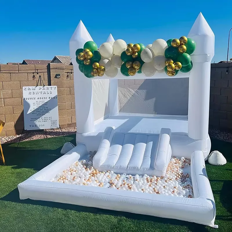 Château gonflable blanc de qua - Water Slide Inflatable avis et prix
