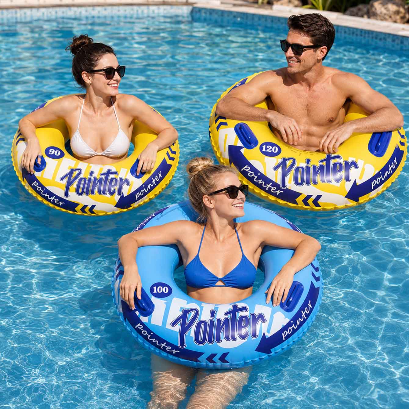 1 bouée gonflable avec poignée - Pool Float Ring Inflatable avis et prix